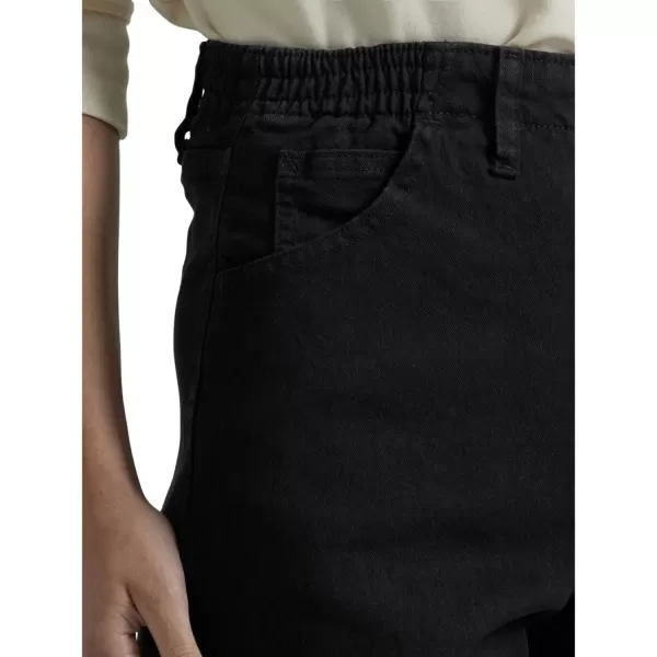 Lee Womens Relaxed Fit Side Elastic Tapered Leg JeanDouble Black