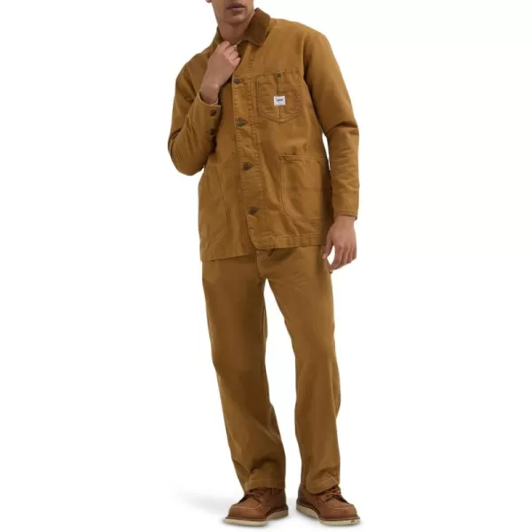 Lee Mens Workwear Loose Fit Chore CoatGlazed Ginger