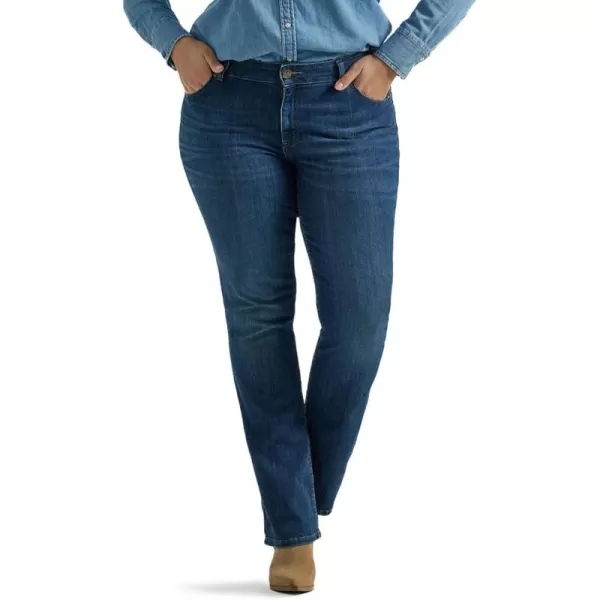 Lee Womens Plus Size Legendary Mid Rise Bootcut JeanCompass