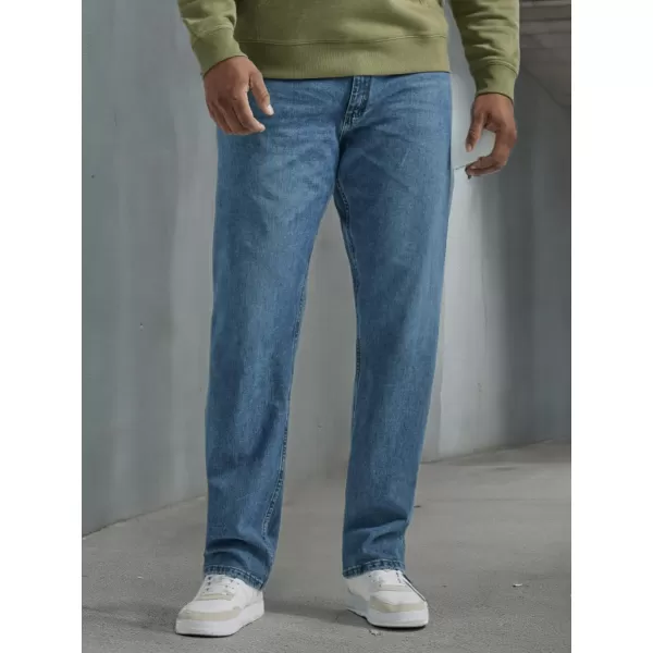 imageLee Mens Big ampamp Tall Legendary Relaxed Straight JeanTrue Blue