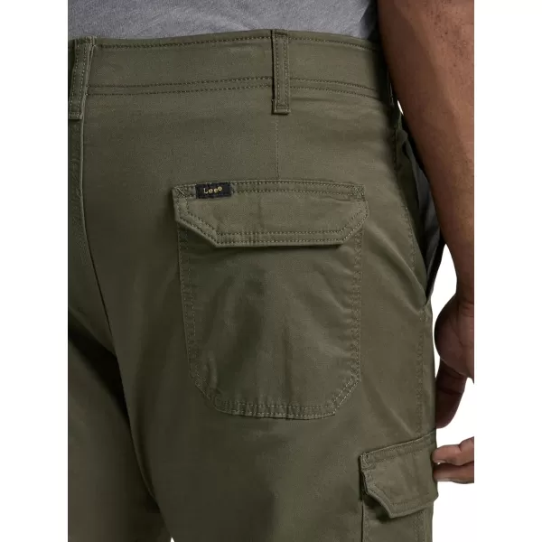 imageLee Mens Big and Tall Extreme Motion Twill Cargo PantFrontier Olive