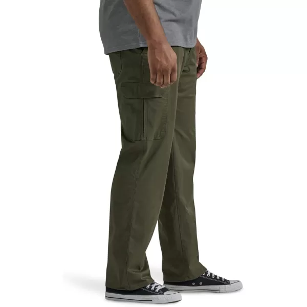 imageLee Mens Big and Tall Extreme Motion Twill Cargo PantFrontier Olive