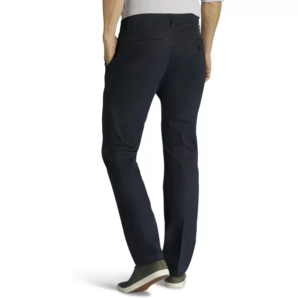 imageLee Mens Extreme Motion Flat Front Slim Straight PantNavy