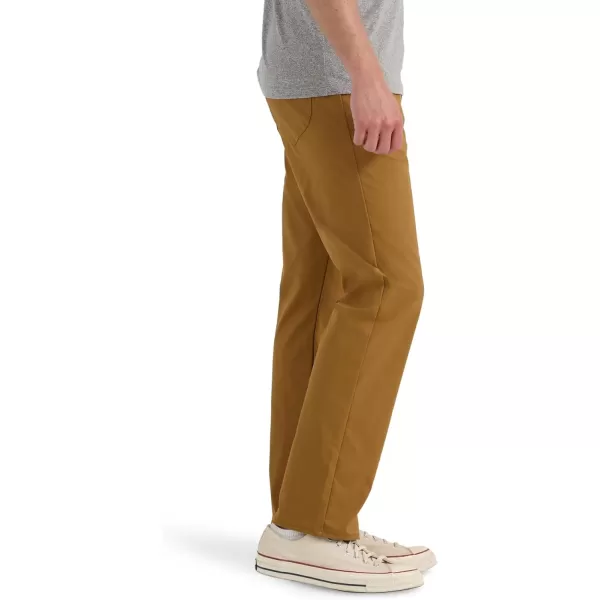 imageLee Mens Extreme Motion Performance 5 Pocket Regular Straight PantGlazed Ginger