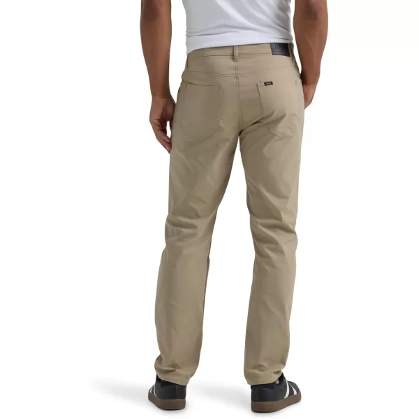 imageLee Mens Extreme Motion Performance 5 Pocket Regular Straight PantKansas City Khaki