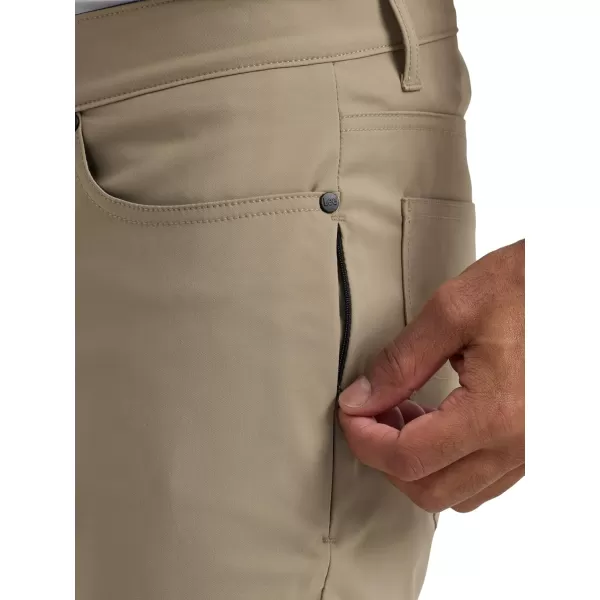 imageLee Mens Extreme Motion Performance 5 Pocket Regular Straight PantKansas City Khaki