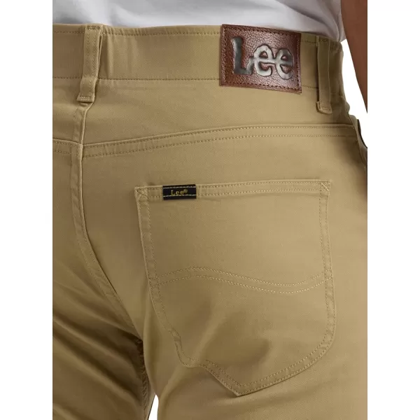 imageLee Mens Extreme Motion Slim Straight JeanKansas City Khaki Twill