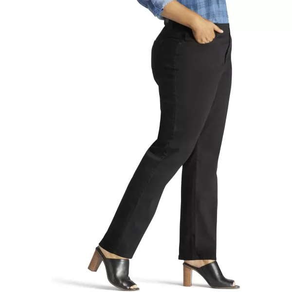 imageLee Womens Plus Size Instantly Slims Classic Relaxed Fit Monroe Straight Leg JeanBlack