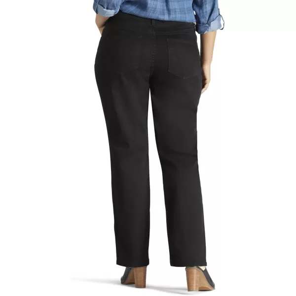 imageLee Womens Plus Size Instantly Slims Classic Relaxed Fit Monroe Straight Leg JeanBlack