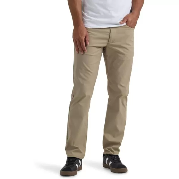 imageLee Mens Extreme Motion Performance 5 Pocket Regular Straight PantKansas City Khaki