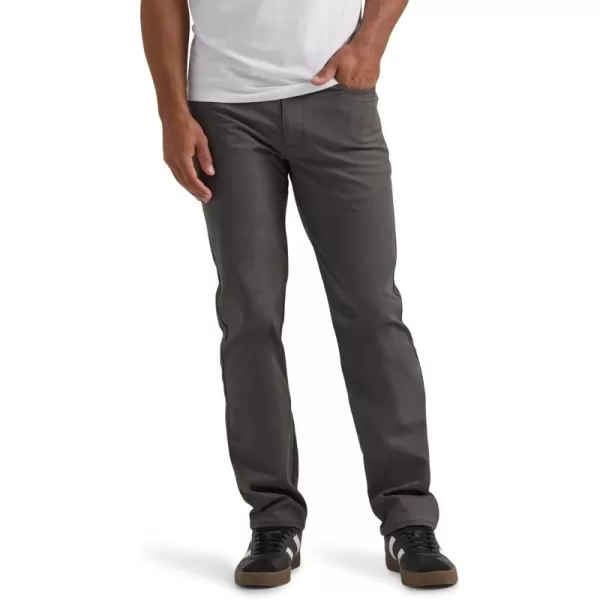 imageLee Mens Extreme Motion Performance 5 Pocket Regular Straight PantStatic Gray