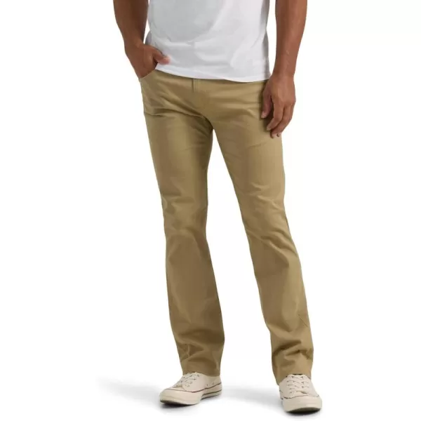 imageLee Mens Extreme Motion Slim Straight JeanKansas City Khaki Twill