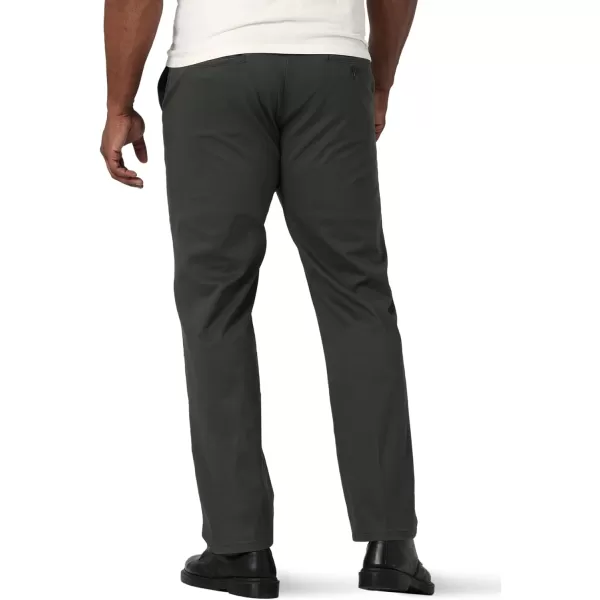 imageLee Mens Big ampamp Tall Extreme Motion Flat Front Regular Straight PantCharcoal