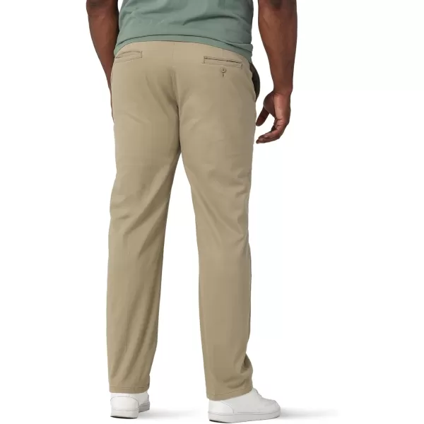 imageLee Mens Big ampamp Tall Extreme Motion Flat Front Regular Straight PantOriginal Khaki