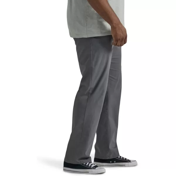 imageLee Mens Big ampamp Tall Extreme Motion Flat Front Regular Straight PantPainter Gray