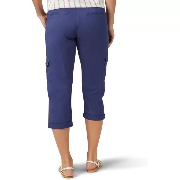 imageLee Womens Relaxed Fit Austyn Knit Waist Cargo Capri PantInk Blue