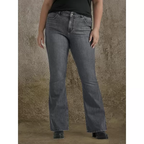 imageLee Womens Plus Size Legendary Mid Rise Flare JeanBlurred Darks