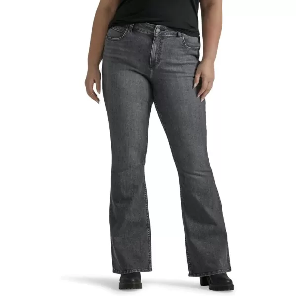 imageLee Womens Plus Size Legendary Mid Rise Flare JeanBlurred Darks