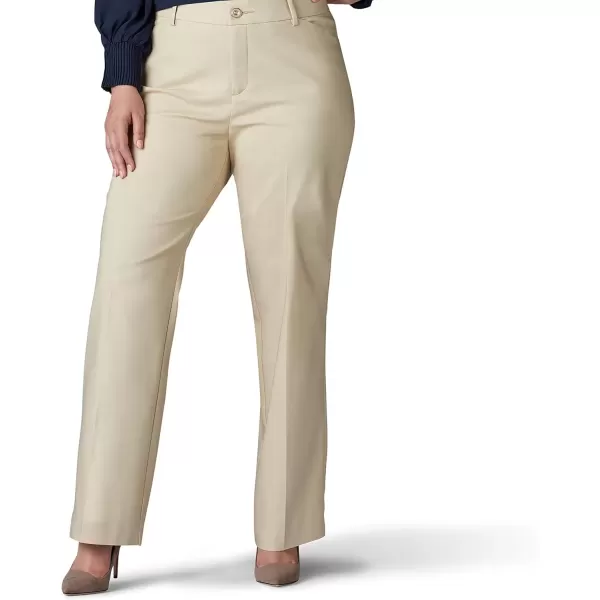 imageLee Plus Size Ultra Lux Comfort with Flex Motion Trouser PantBungalow Khaki