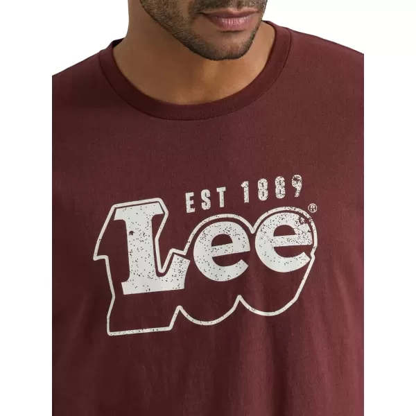 imageLee Mens Short Sleeve Graphic TShirtBitter Chocolate Lee