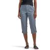 imageLee womens Ultra Lux Comfort With Flextogo Cargo Capri PantTech Gray