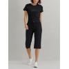 imageLee womens Ultra Lux Comfort With Flextogo Utility Skimmer Capri PantUnionall Black