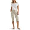 imageLee womens Ultra Lux Comfort With Flextogo Utility Skimmer Capri PantEcru Tropical Floral