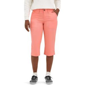 imageLee womens Ultra Lux Comfort With Flextogo Utility Skimmer Capri PantBright Papaya