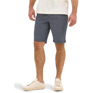imageLee Mens Extreme Motion Flat Front ShortMood Indigo Stripe
