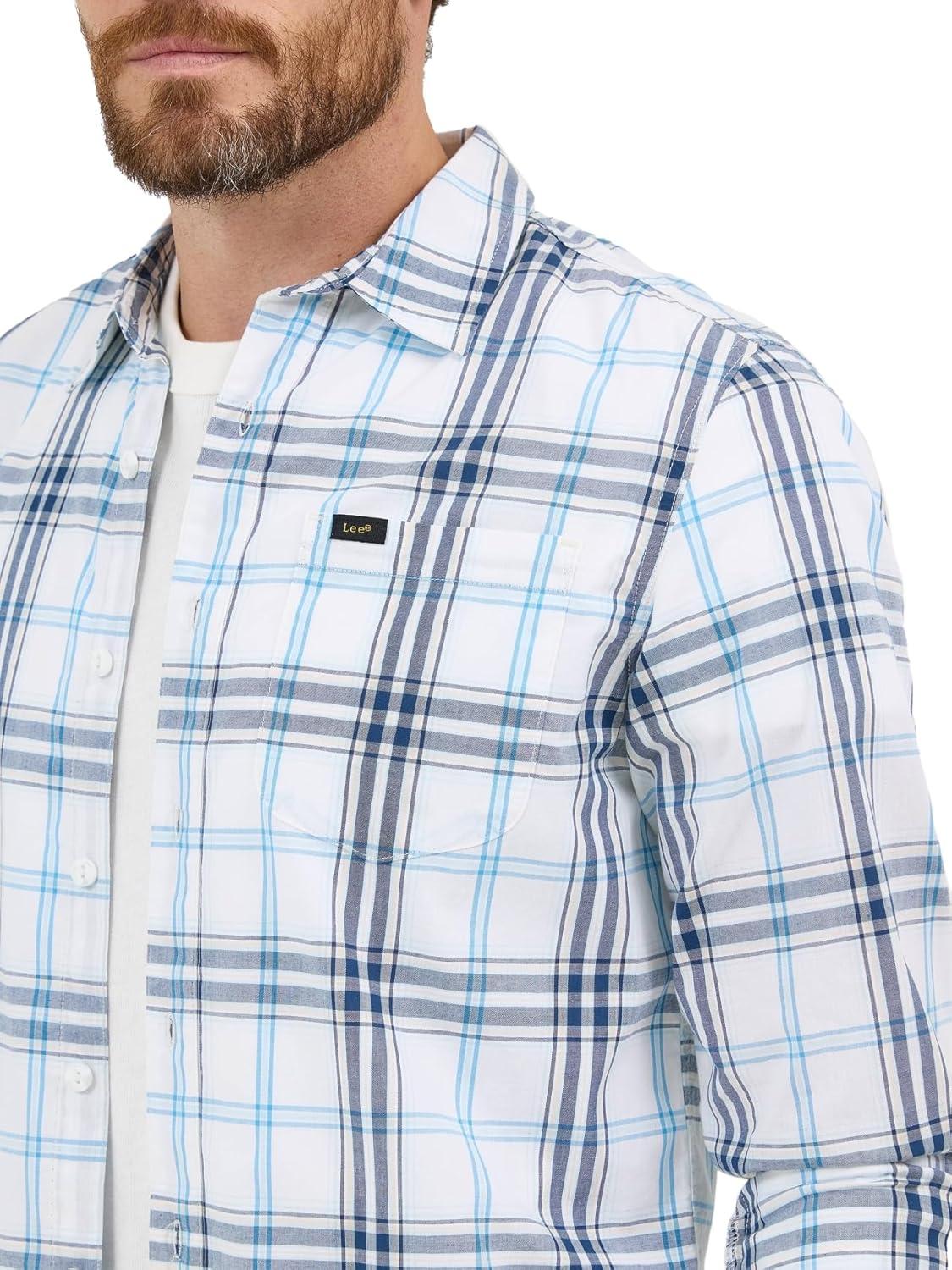 imageLee Mens All Purpose Classic Fit Long Sleeve ShirtOrion Plaid