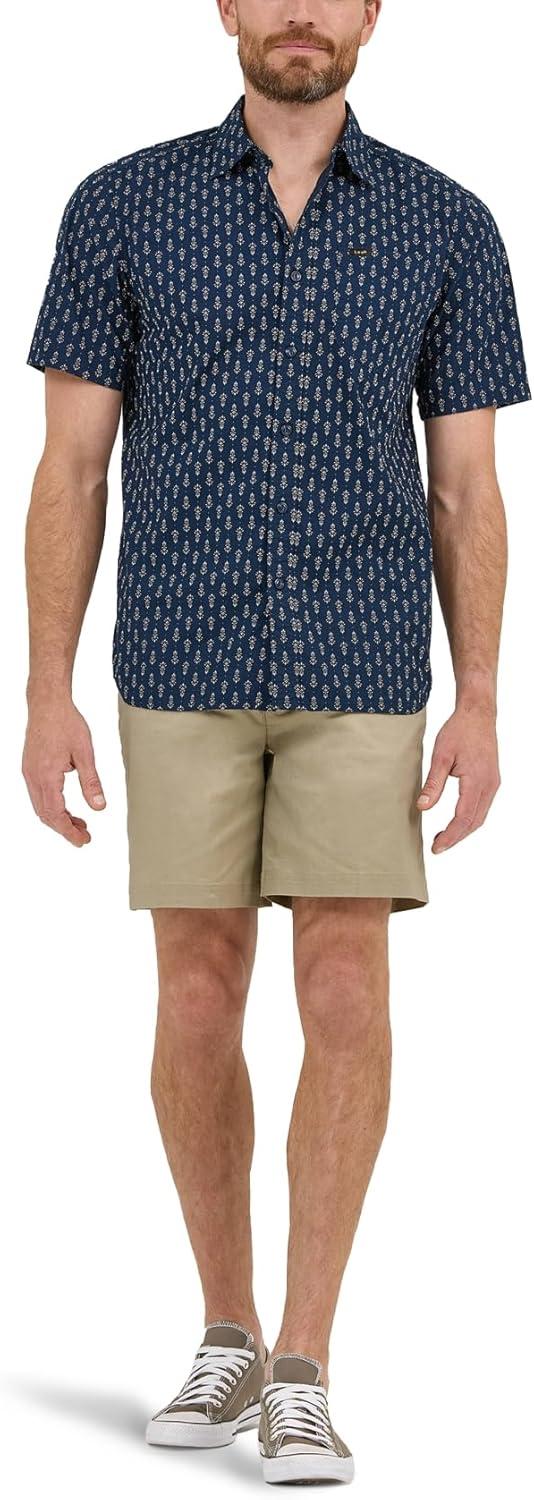 imageLee Mens All Purpose Classic Fit Short Sleeve ShirtRivet Ecru