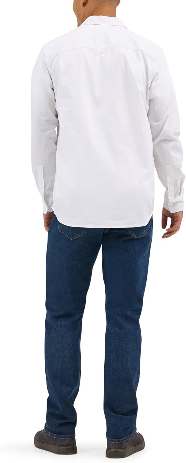 imageLee Mens X Move Long Sleeve AllPurpose 1 Pocket ShirtBright White