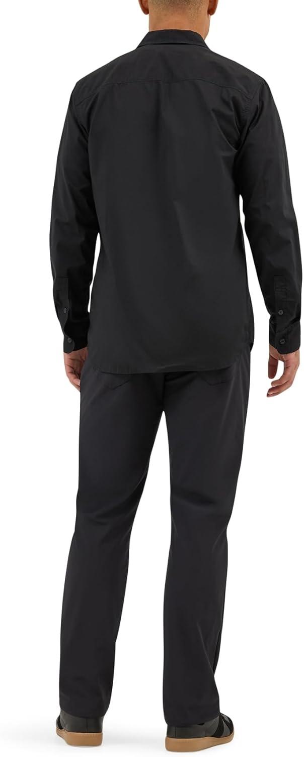 imageLee Mens X Move Long Sleeve AllPurpose 1 Pocket ShirtUnion All Black
