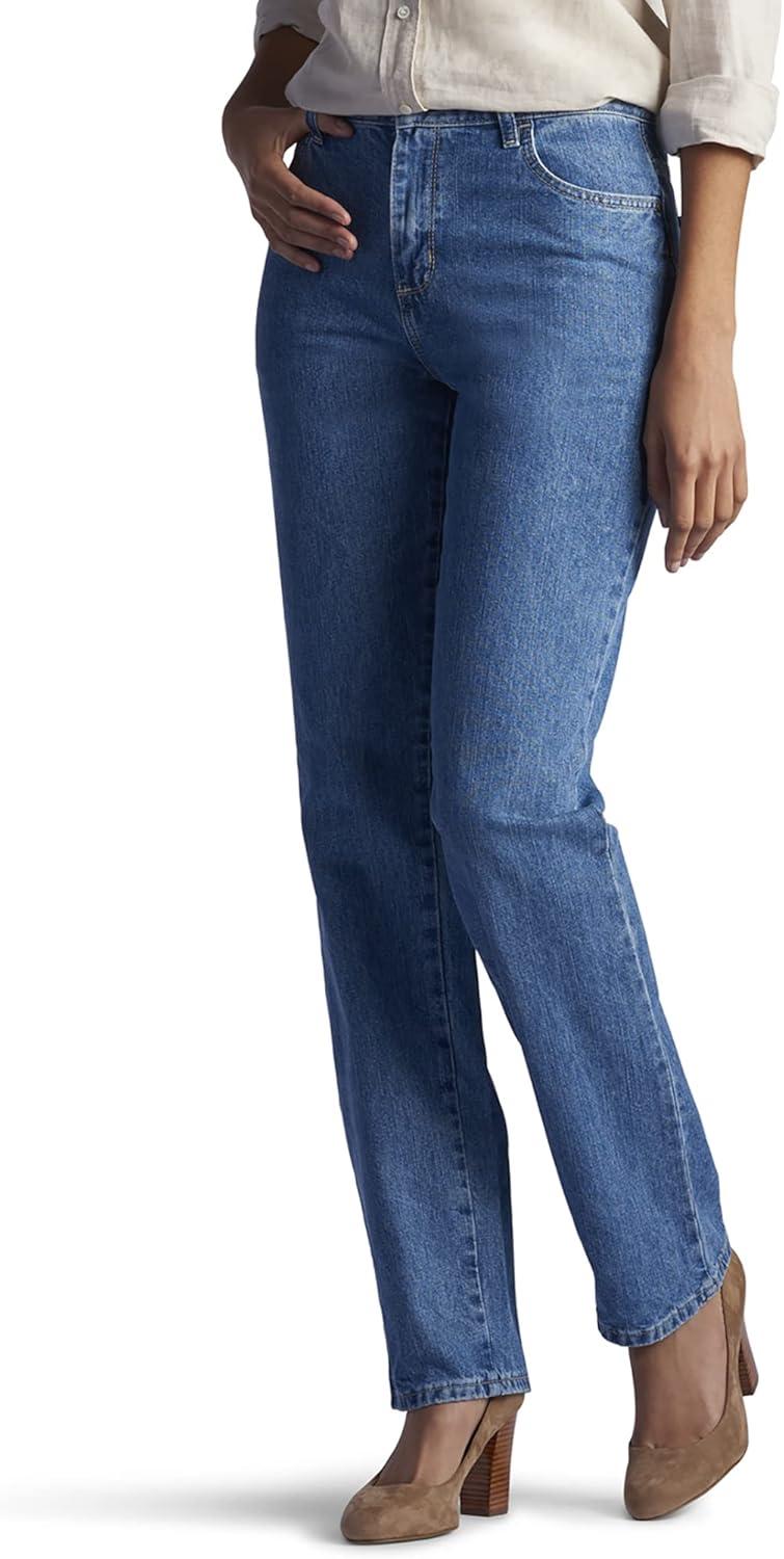 imageLee Womens Relaxed Fit All Cotton Straight Leg JeanAero