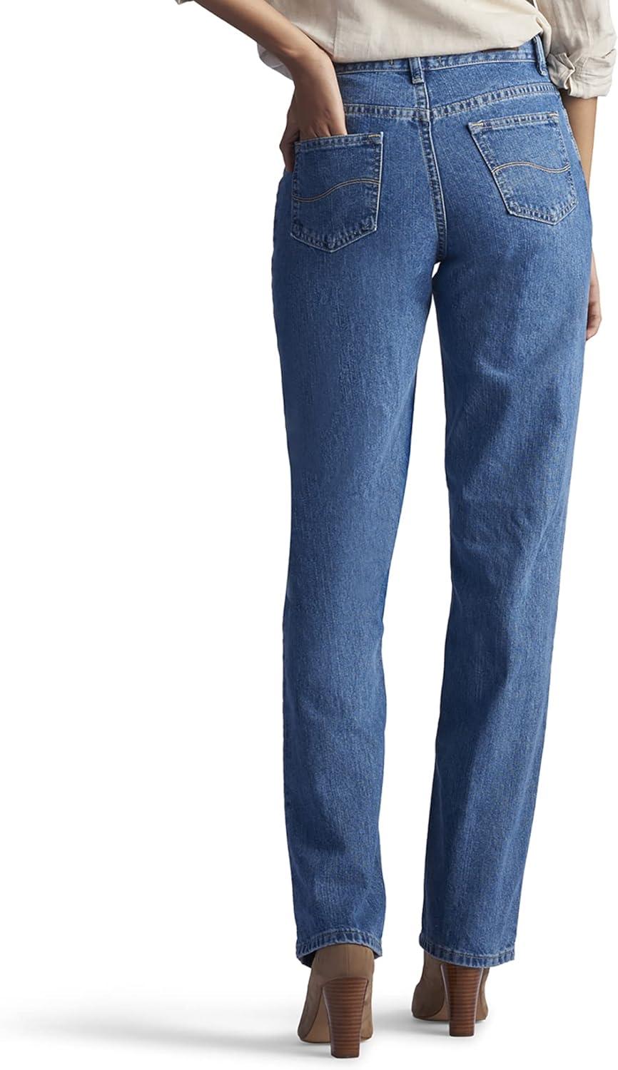 imageLee Womens Relaxed Fit All Cotton Straight Leg JeanAero