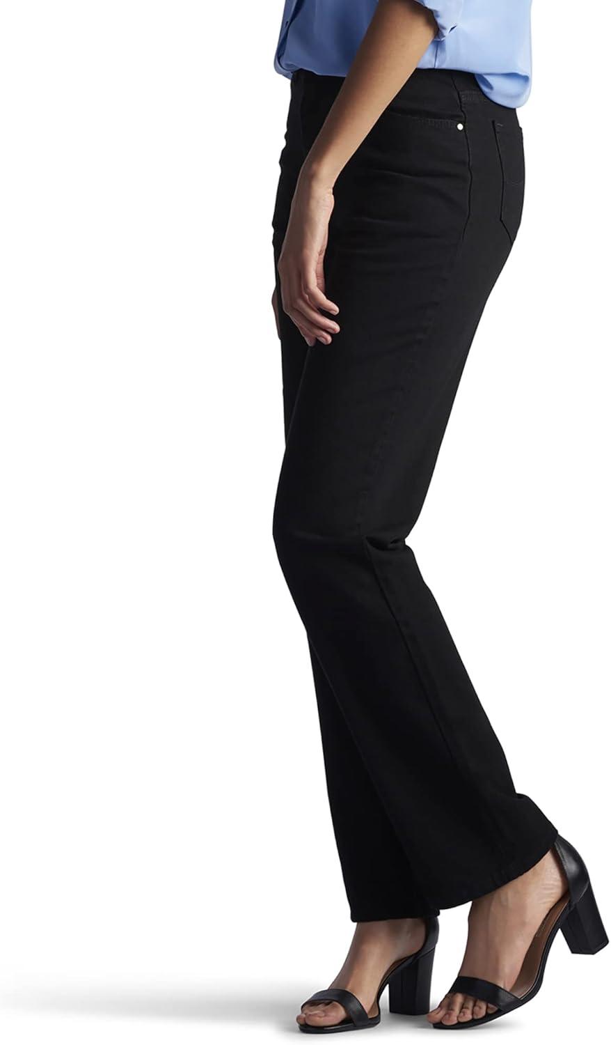 imageLee Womens Relaxed Fit All Cotton Straight Leg JeanBlack