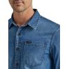 imageLee Mens All Purpose Classic Fit Long Sleeve ShirtDenim Medium Wash Indigo