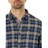 imageLee Mens All Purpose Classic Fit Long Sleeve ShirtNavy Plaid  Stretch Twill