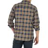 imageLee Mens All Purpose Classic Fit Long Sleeve ShirtNavyBrown Plaid  Stretch Twill