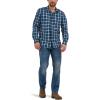 imageLee Mens All Purpose Classic Fit Long Sleeve ShirtRivet Navy Plaid