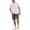 imageLee Mens All Purpose Classic Fit Short Sleeve ShirtWhite Geometric