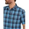 imageLee Mens Extreme Motion Short Sleeve Performance ShirtRivet Navy Plaid