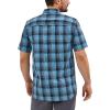 imageLee Mens Extreme Motion Short Sleeve Performance ShirtRivet Navy Plaid