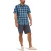 imageLee Mens Extreme Motion Short Sleeve Performance ShirtRivet Navy Plaid