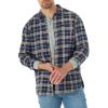 imageLee Mens All Purpose Classic Fit Long Sleeve ShirtNavy Plaid  Stretch Twill