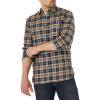 Navy/Brown Plaid - Stretch Twill