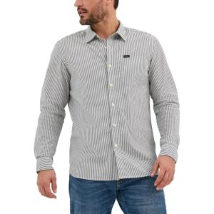 imageLee Mens All Purpose Classic Fit Long Sleeve ShirtEcru Stripe