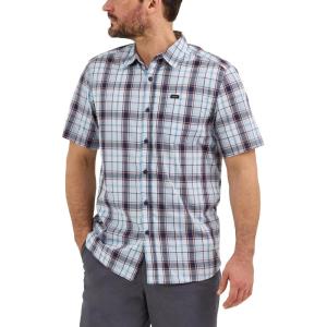 imageLee Mens All Purpose Classic Fit Short Sleeve ShirtAurora Sepia Plaid