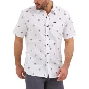 imageLee Mens All Purpose Classic Fit Short Sleeve ShirtWhite Geometric
