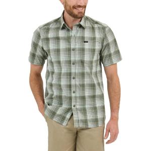 imageLee Mens Extreme Motion Short Sleeve Performance ShirtOlive Grove Plaid